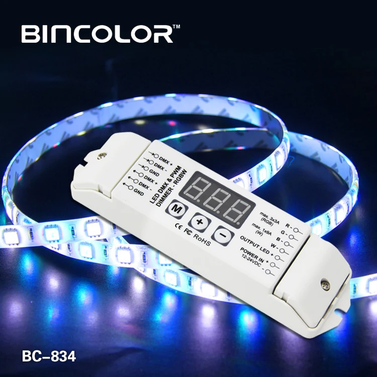 BC-834 High Quality 4CH 25A DMX512 Decoder 24v Rgbw DMX CV Decoder LED Controller