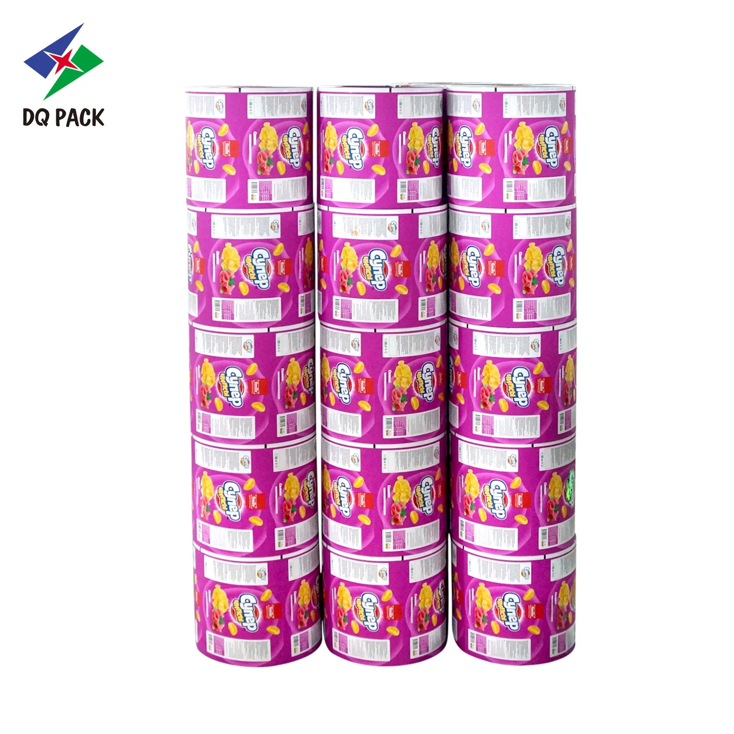 DQ PACK Custom Printed Potato Chips Popcorn Food Automatic Packaging Film Roll