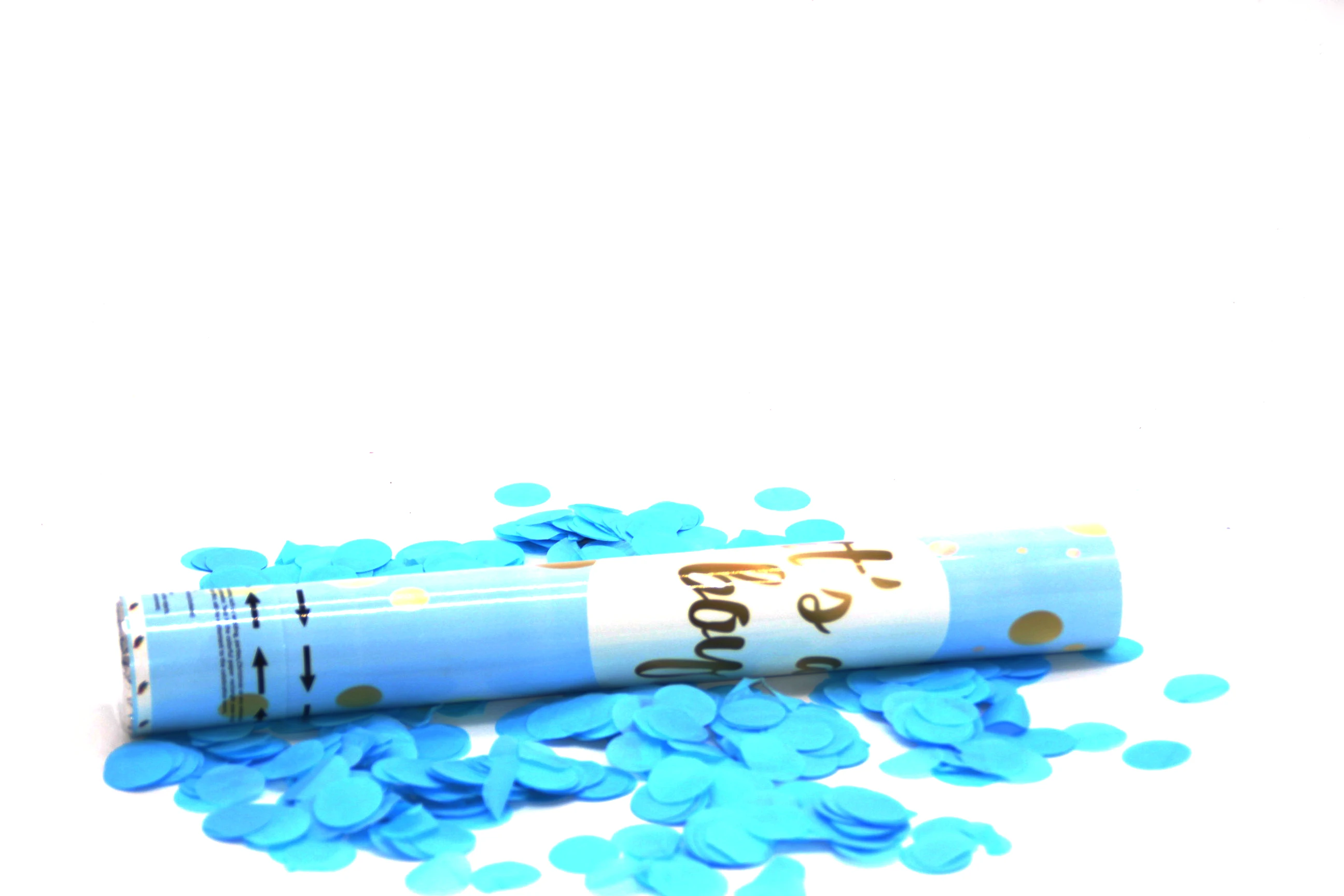 Boys or girls birthday baby biodegradable confetti cannon Gender reveal party popper