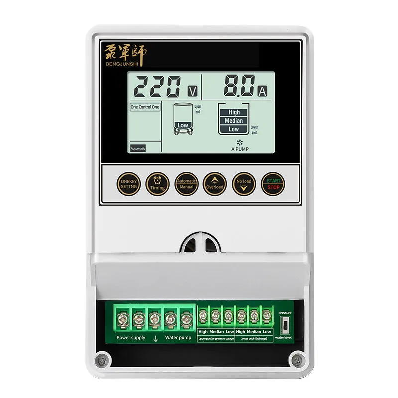 3HP/220V LCD Automatic Household Water Pump Motor Controller for Single Pipeline Pump Control