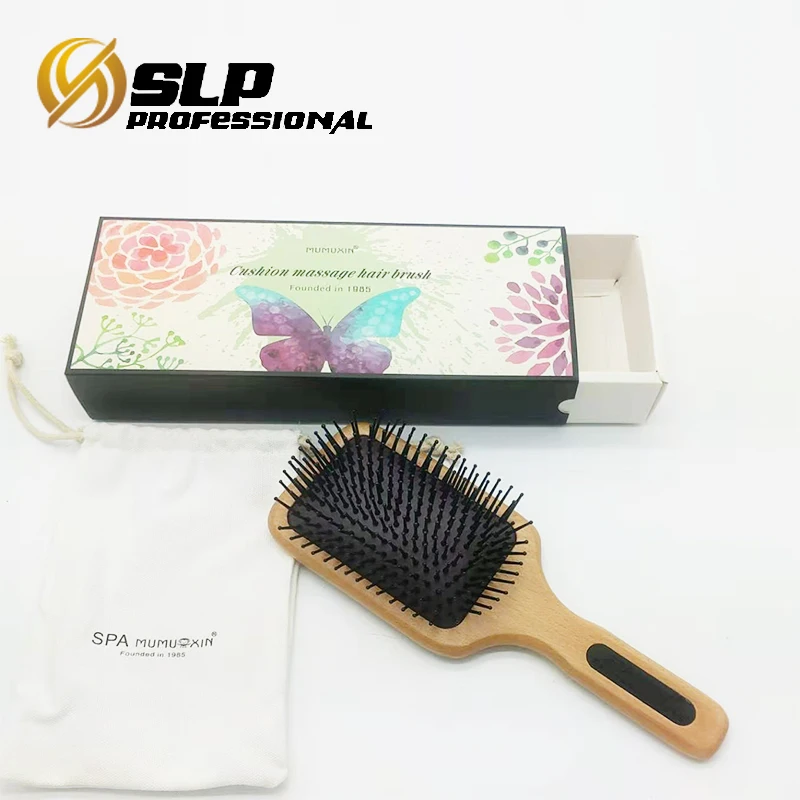 Large paddle Wooden hair brush Vanda type wooden hair brush for Scalp Massage Anti-static No Hair Tangle