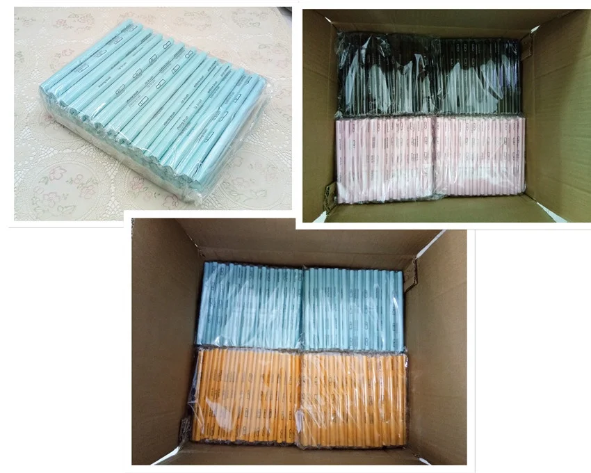 Portable Retractable Extension-type Cosmetic Brush Kit Pink 4 in 1 Makeup Brushes