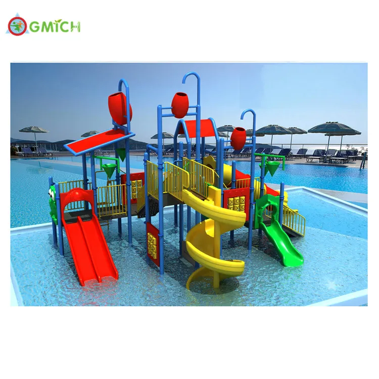 High quality pool water slide Kid Water Park Outdoor Playground  water game activities JMQ-G145B