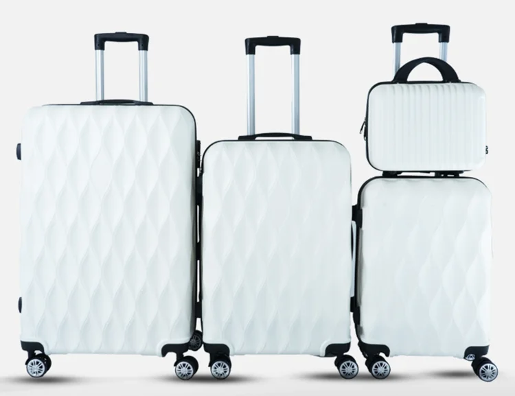 Travel Luggage Set 4 Piece Expandable Hardside PC+ ABS Suitcase Bag With Spinner Wheels Prime Rolling Trolley Case For Men Women