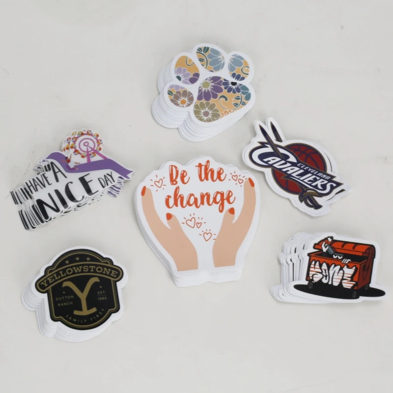 Waterproof UV Resist PVC Back Cut Durable Custom Die Cut Vinyl Stickers Round Shape Vinyl Stickers