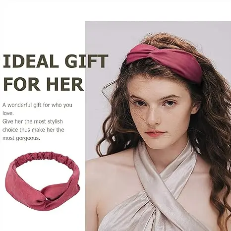 Turban Headbands for Women Elastic Back Twisted Hair Bands Face Vintage Cross Head Wrap Hair Accessories