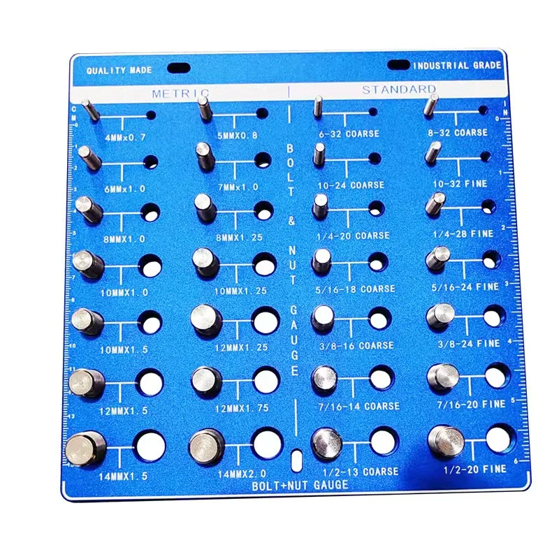 Hot Sale New Arrival Nut Bolt Thread Checker Screw Measure Gauge CNC Wire EDM Various Colors OEM Standard Ruler for Metric Bolt