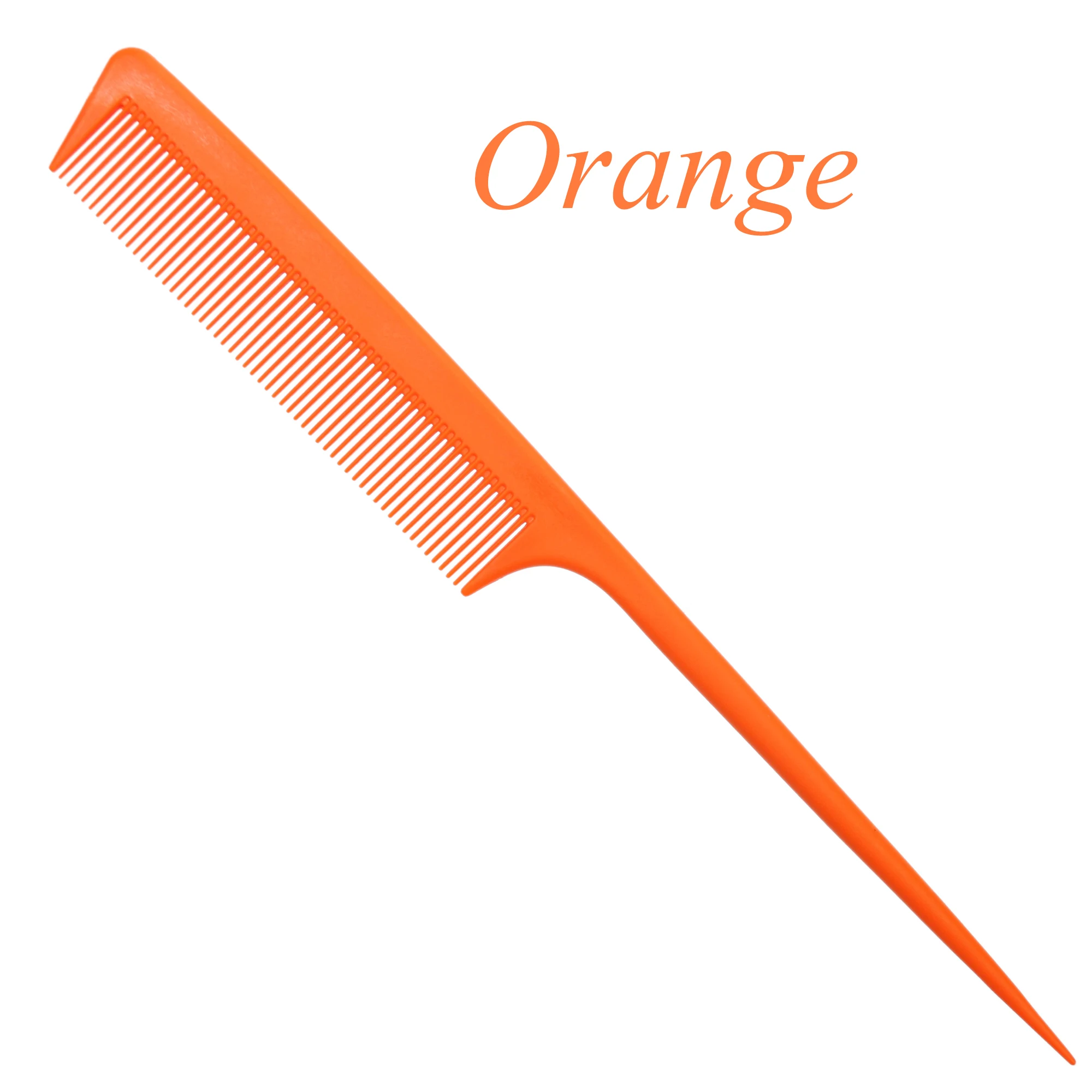 Salon Custom Logo Carbon Fiber Comb Barber Hairdressing Braid Hair Comb Heat Resistant Parting Metal Pin Rat Tail Combs Bulk