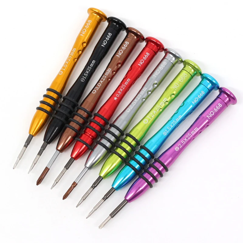 668 Non Slip Aluminum Alloy Handle Mini Precision Screwdriver For Laptops Phone Tablet Electronic Device Repairing