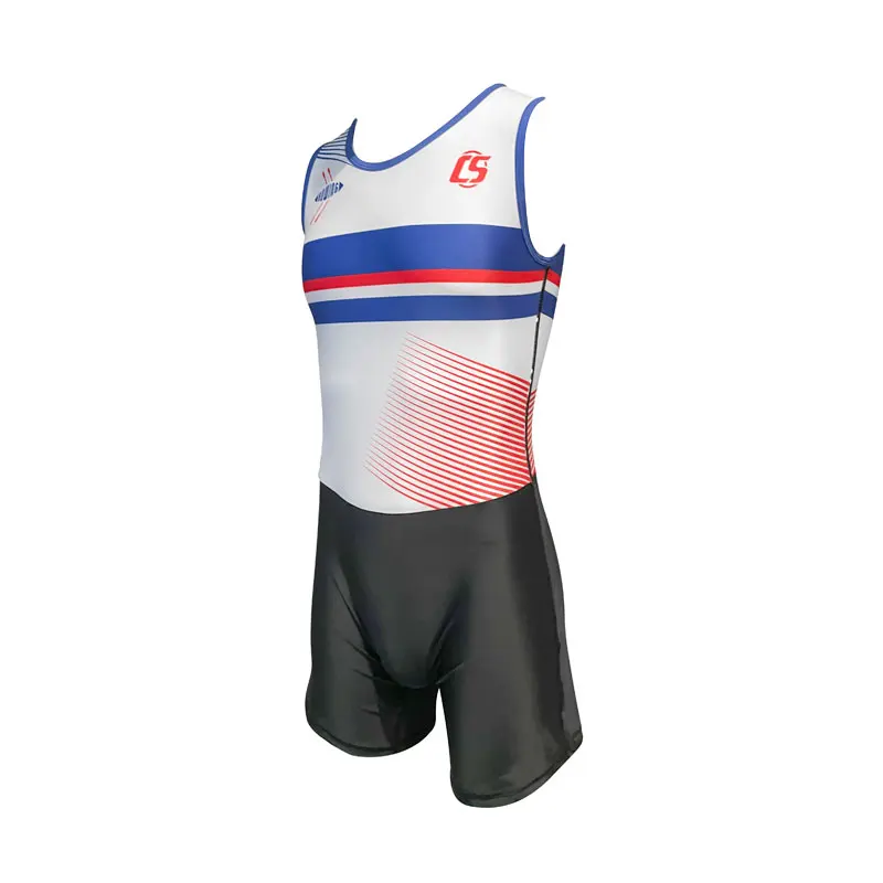 Customized High Quality Rowing Suit Breathable Men Clothing Training Sleeveless Sublimation Rowing Wear Quick Dry Rowing Suit