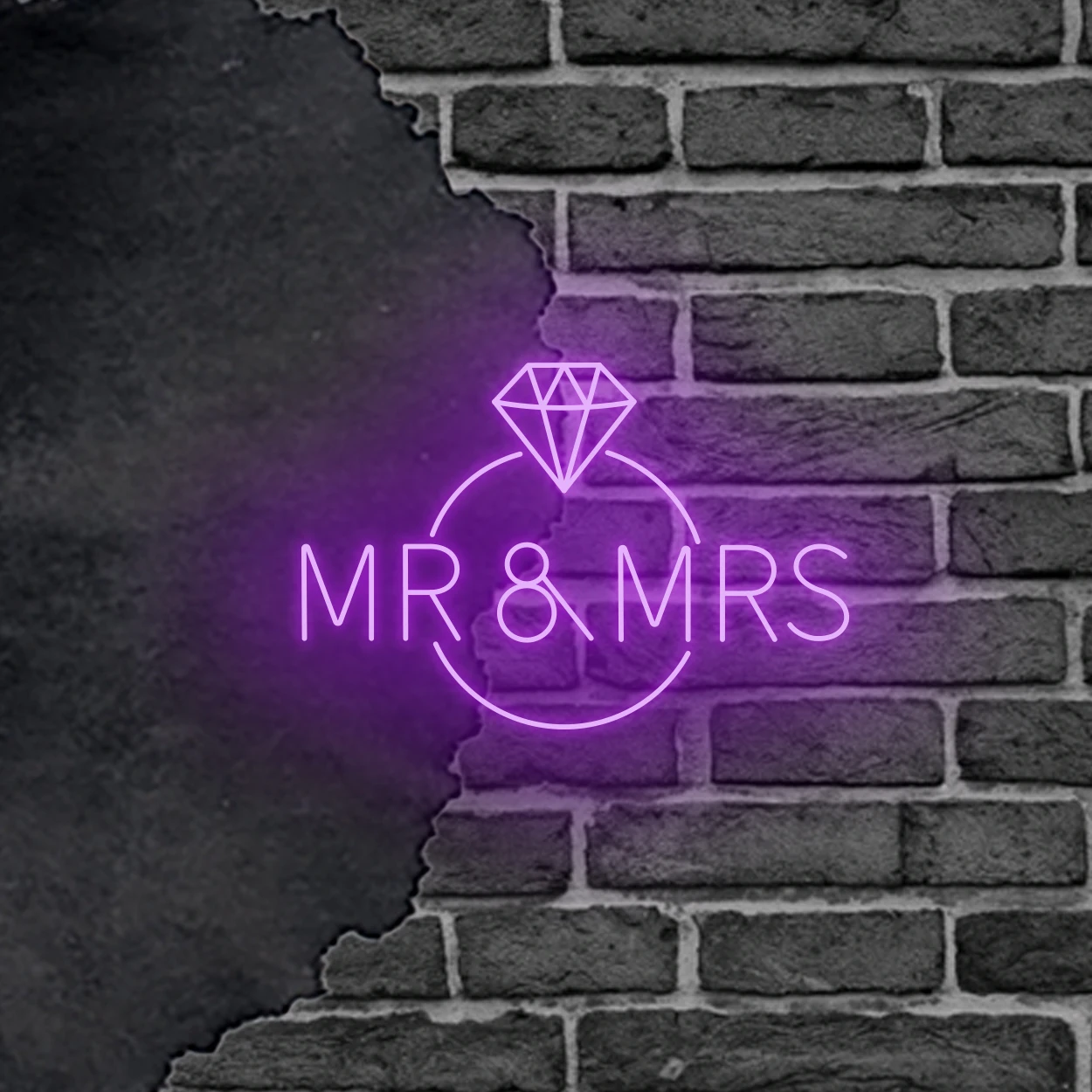 Неоновый светодиодный светильник на заказ «сделай сам» для комнат знак «MR & MRS» RGB акриловый буквы