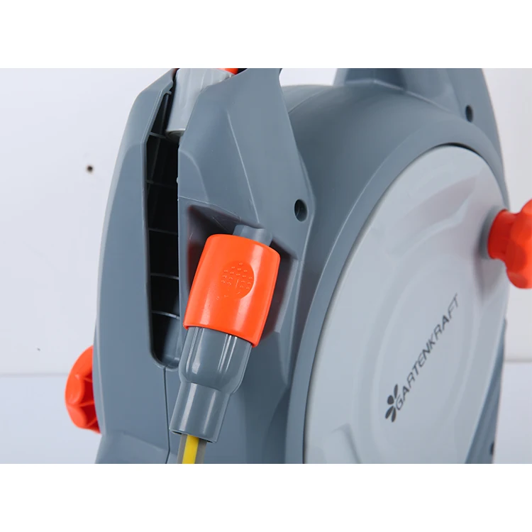 GRATENKRAFT Home Friendly 7.5m/25ft Mini Retractable Compact Car Wash Hose Reel Garden Water Hose Reel