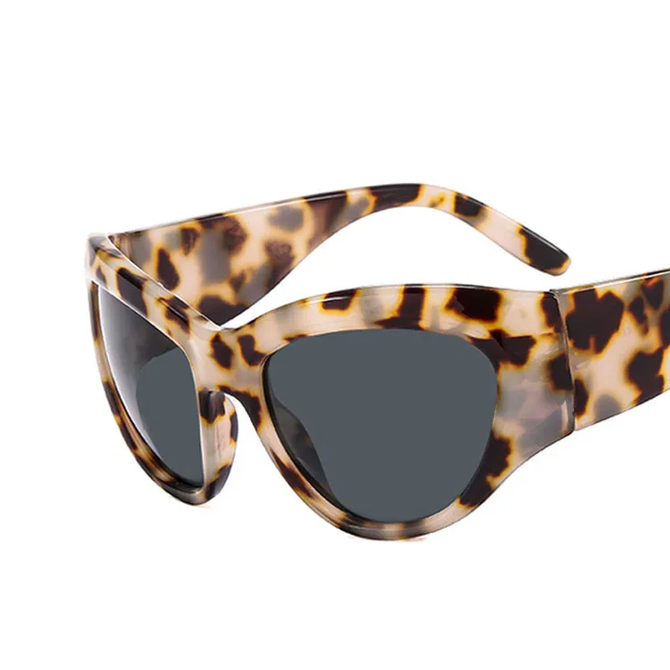 UNOC Future Science Museum Sense Sunglasses Y2K Sun Glasses Big Frame Outdoor Cycling Slimming Concave Shape Sunglasses