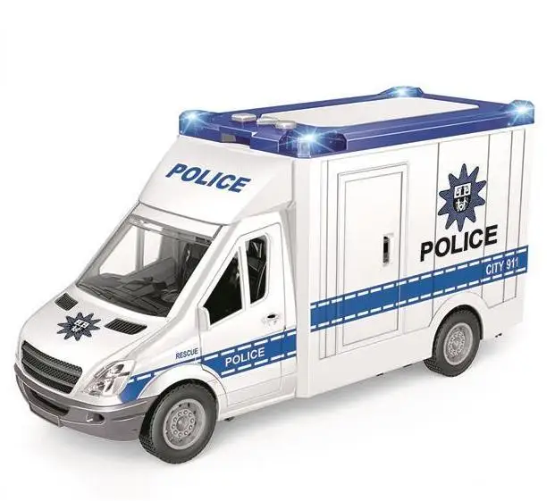 PANDAS 1:14  Multi-fuction Diecast Inertia Police Car Fire Truck Ambulance Toy  Vehicle Plastic Electric Car Toy  for Kid