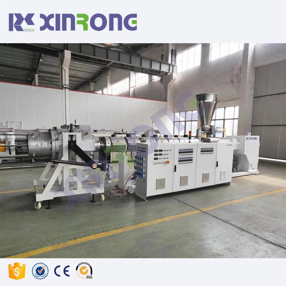 Xinrongplas conical screw and barrel equipment production extruding plastic machine pvc pipe make machines
