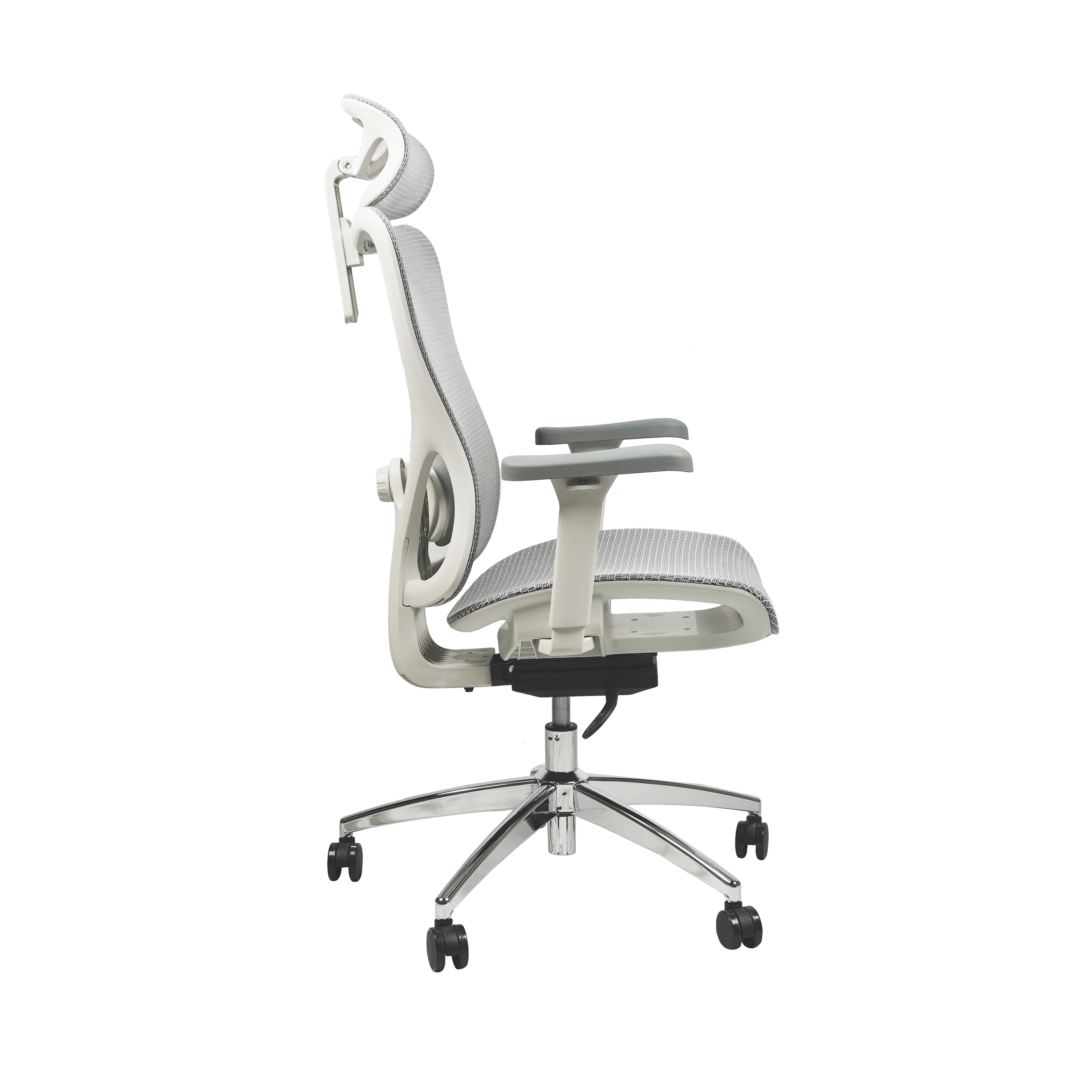 Anji Grey Ergonomic  Computer desk Chair with Full Mesh Seat Adjustable Height Headrest Armrest Lumbar Support for Home Office