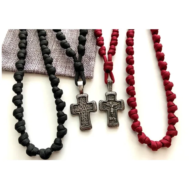 Stainless Steel Eastern Orthodox Prayer Rope 33 Count Barrel Knots custom color Prayer Rope