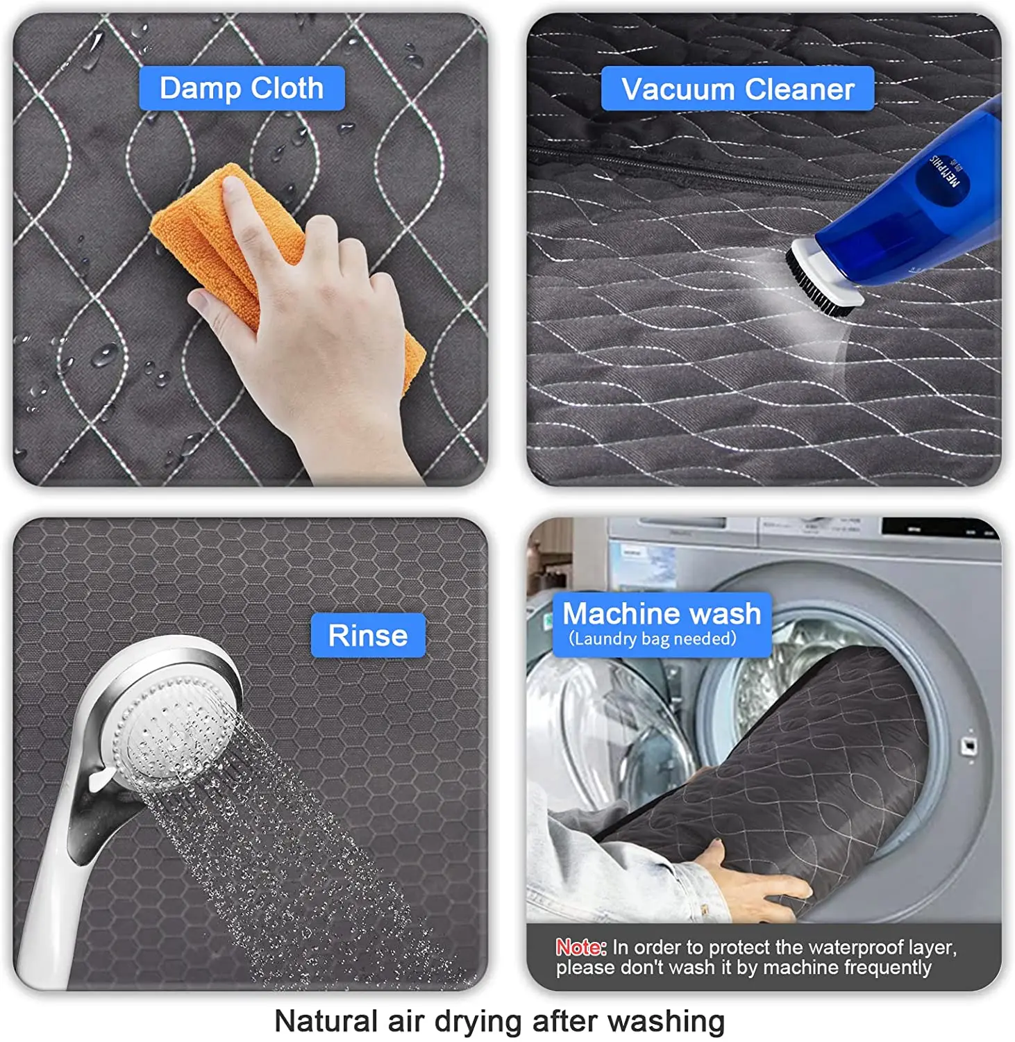 4X1 Waterproof Water Resistant Extra durable YKK zipper Hammock Dog Car Seat Cover for Back Seat with Window