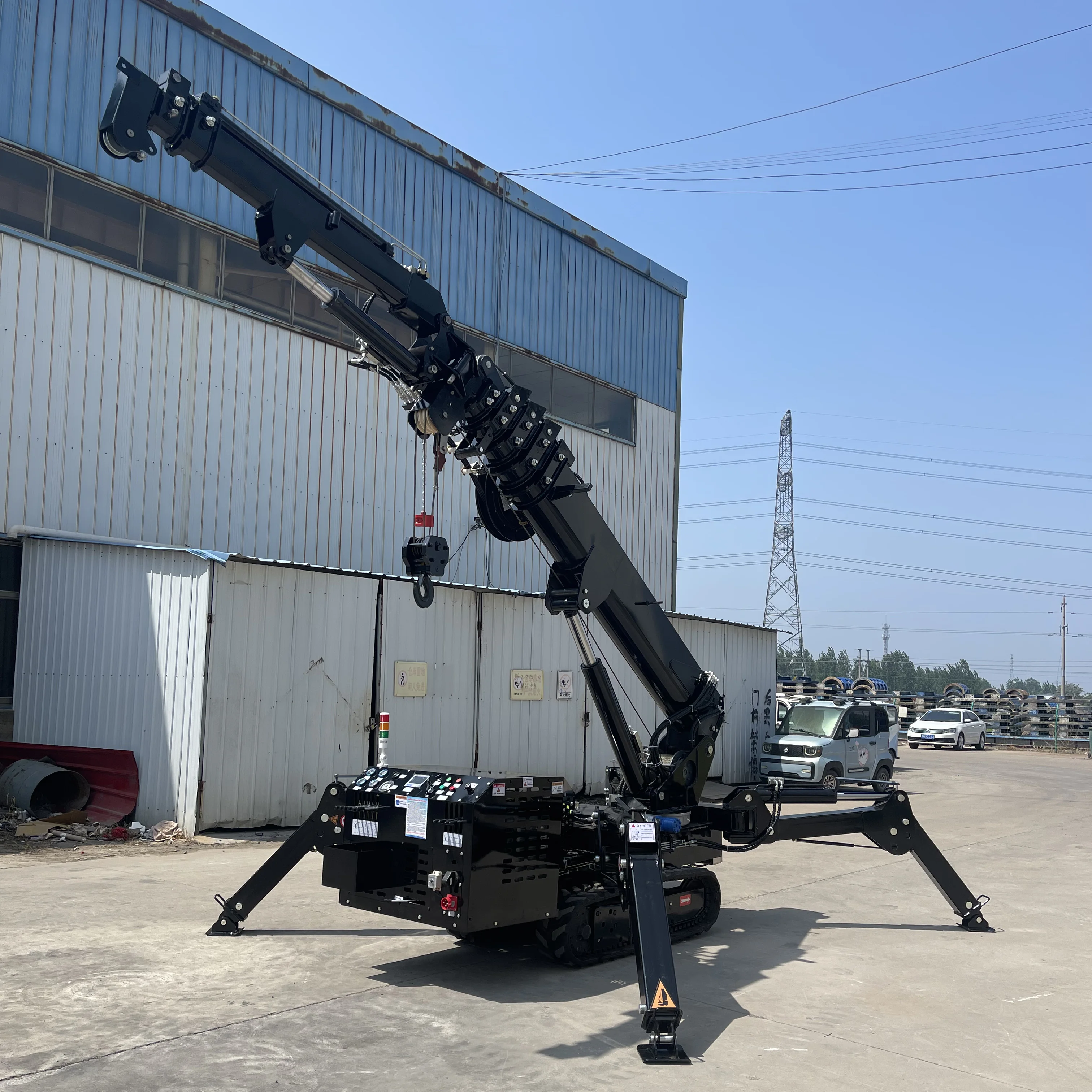 P-016 china mini crane portable electric spider electric crane for sale with remote 1 ton 3 ton 5 ton price precise