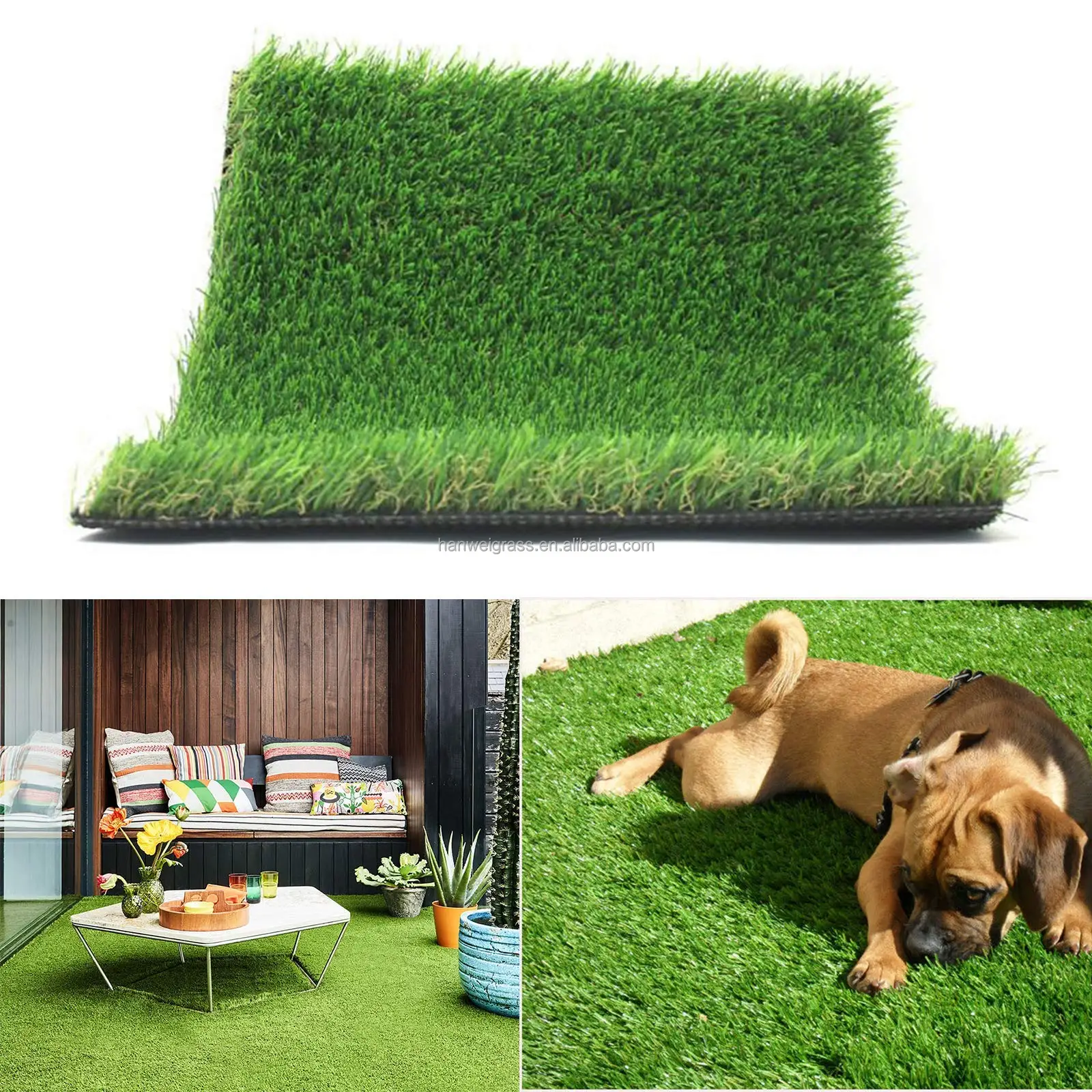 HANWEI All weather landscaping grass turf indoor outdoor putting green artificial grass seed mat synthetic grass