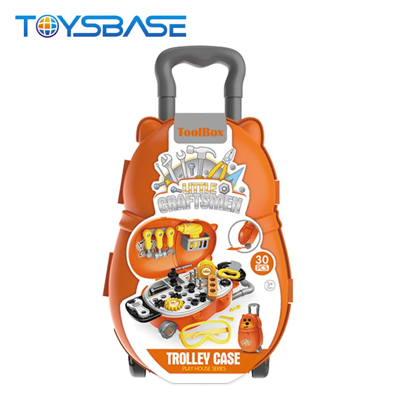 Portable Pretend Plastic Boys Toy Tools Play Set