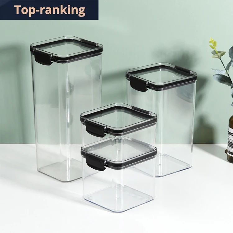 4pack 8pack Airtight Food Storage Containers Air Tight Plastic Pet Food Storage Containers Set With Lids