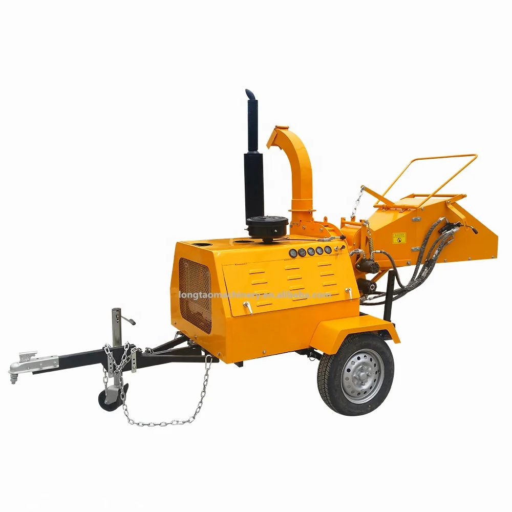 ATV mobile diesel wood chipper shredder 40hp 50hp 60hp 80hp with CE certificate