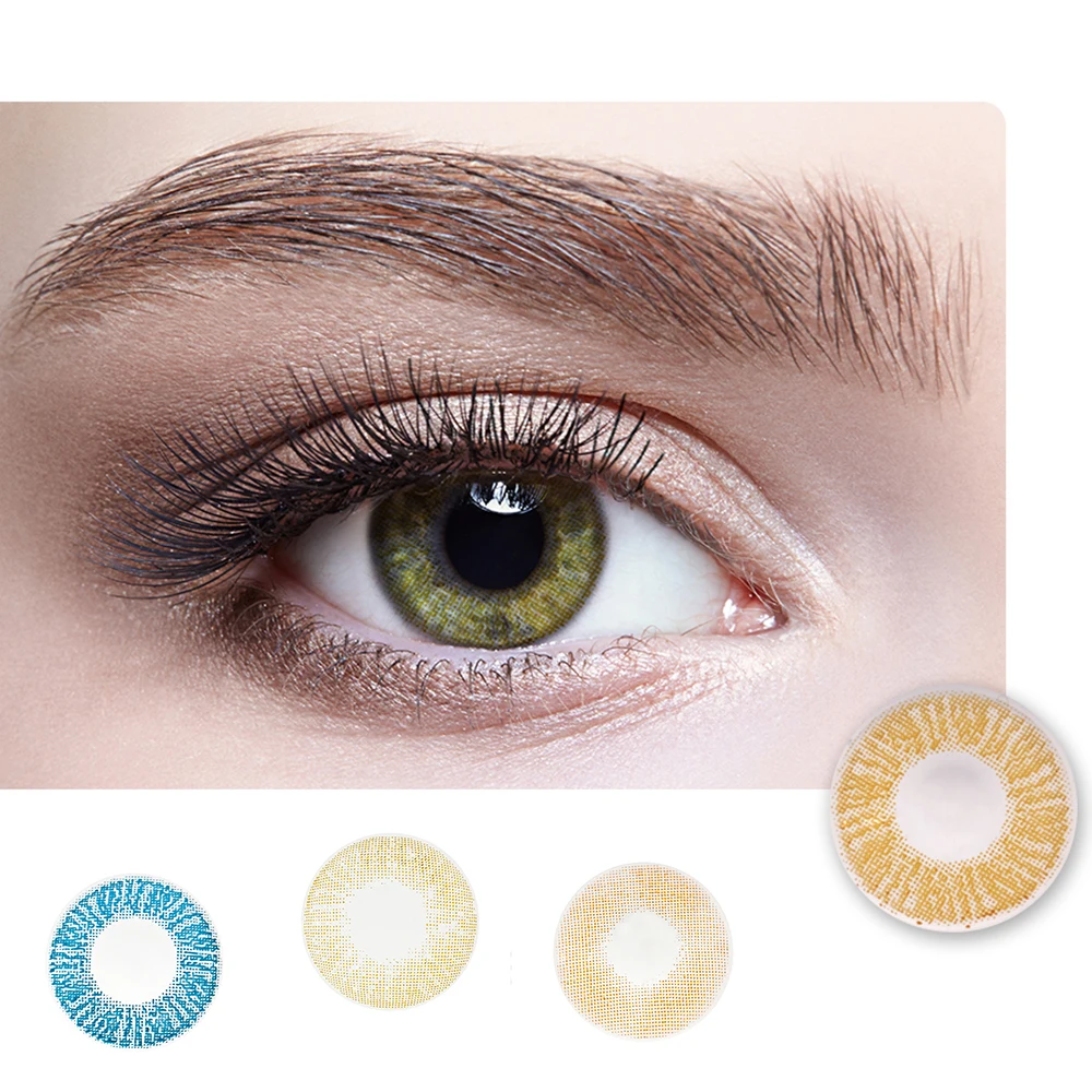 Fresh and bright pure color eye contact lenses soft cosmetics wholesale cheap color contact lenses in korea