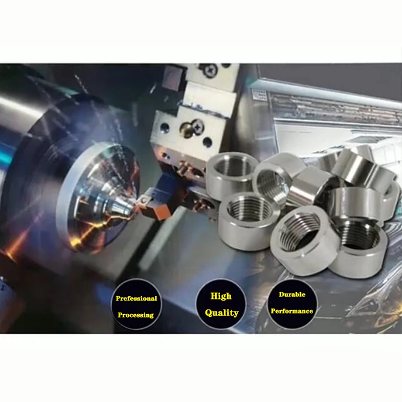 OD 28*17mm CNC Machinery Fasteners, Exhaust Pipe Fitting, Oxygen Sensor Nut, Steel Nickel Plated, M18*1.5 Silver CNC Machining