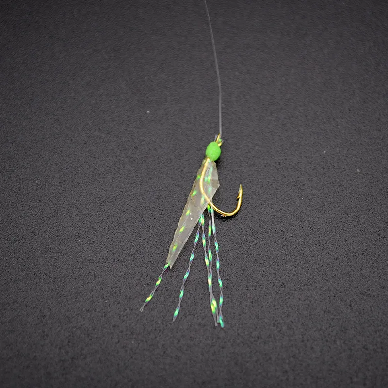 Морская рыбалка настоящая рыба кожа Sabiki светящиеся бусины Sabiki 6 крючков Sabiki