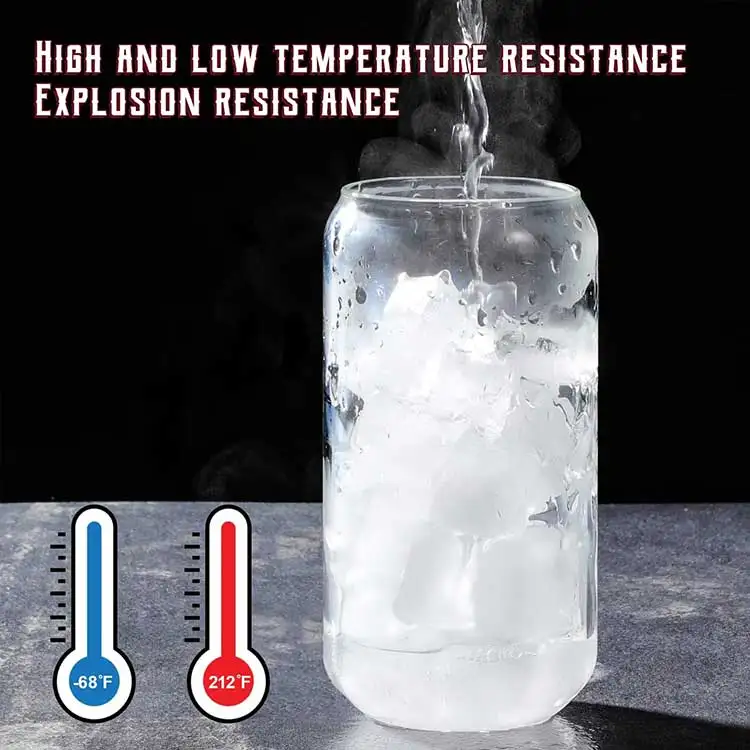 Hot Sale 12oz 16oz Custom Sublimation Beer Glasses Cup Frosted Glass Can with Lid and Straw Water Bottles Blanks Tumblers Mug