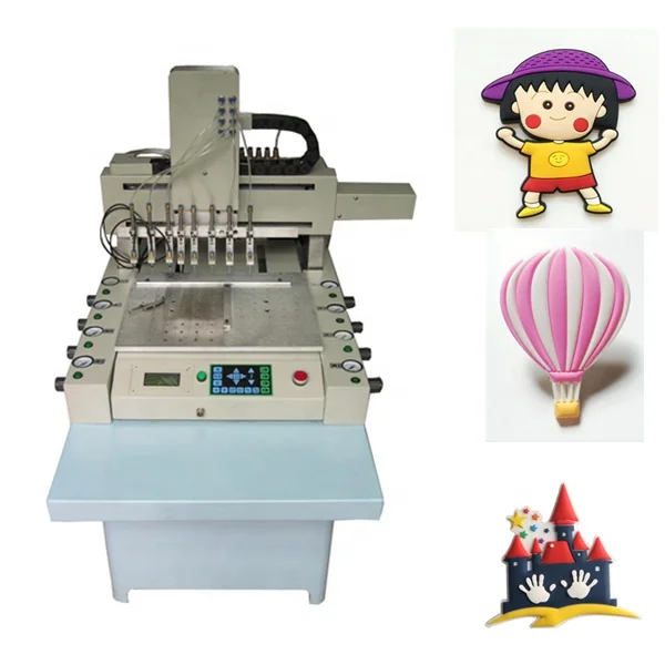 Multi-colors rubber pvc shoe charms machine