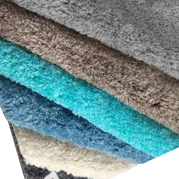 JACKSON wholesale handmade polyester plain fashion cheap long hair plush fancy shaggy carpet