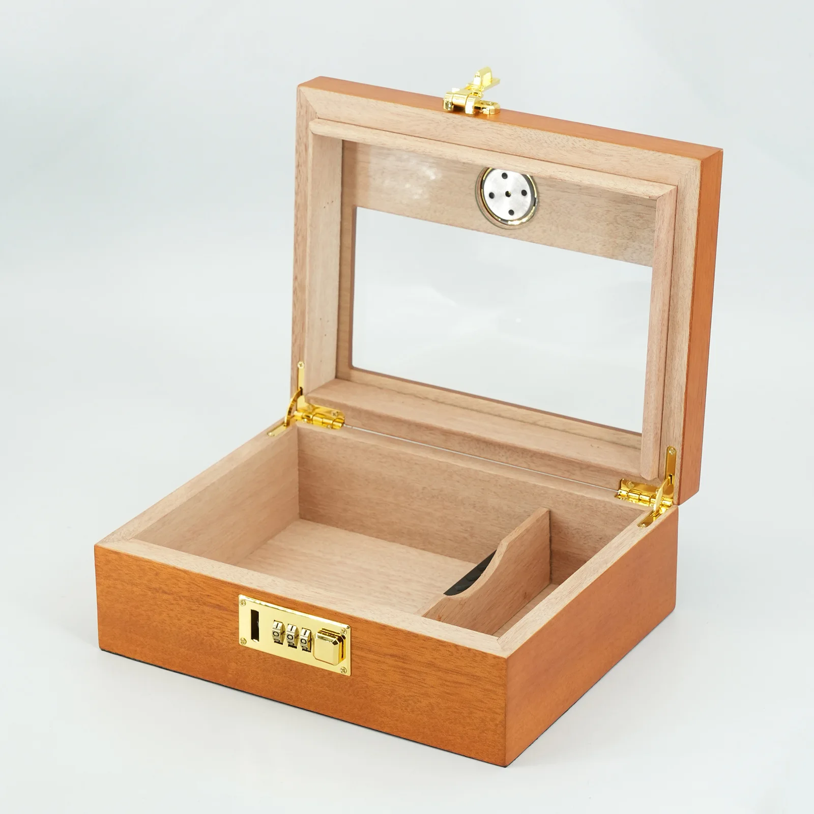 Luxury 6 pack combination lock Cedar Wood Cigar Box  cigar humidor box large humidor cigar gift box for lovers