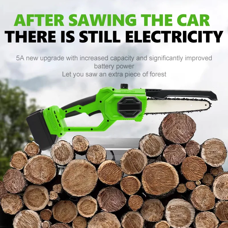 Electric Saw Cordless  8-inch Electric Chainsaw Hot Selling Mini Woodworking Battery Cordless Start Electric Chain Saw Machine