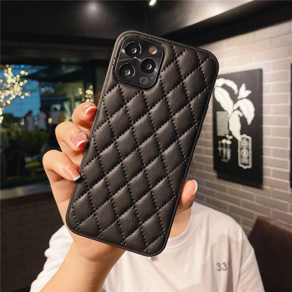 Phone 14 Luxury Colorful PU Leather Precise Metal Camera Women Man Phone Case for Phone 14 13 Pro Max