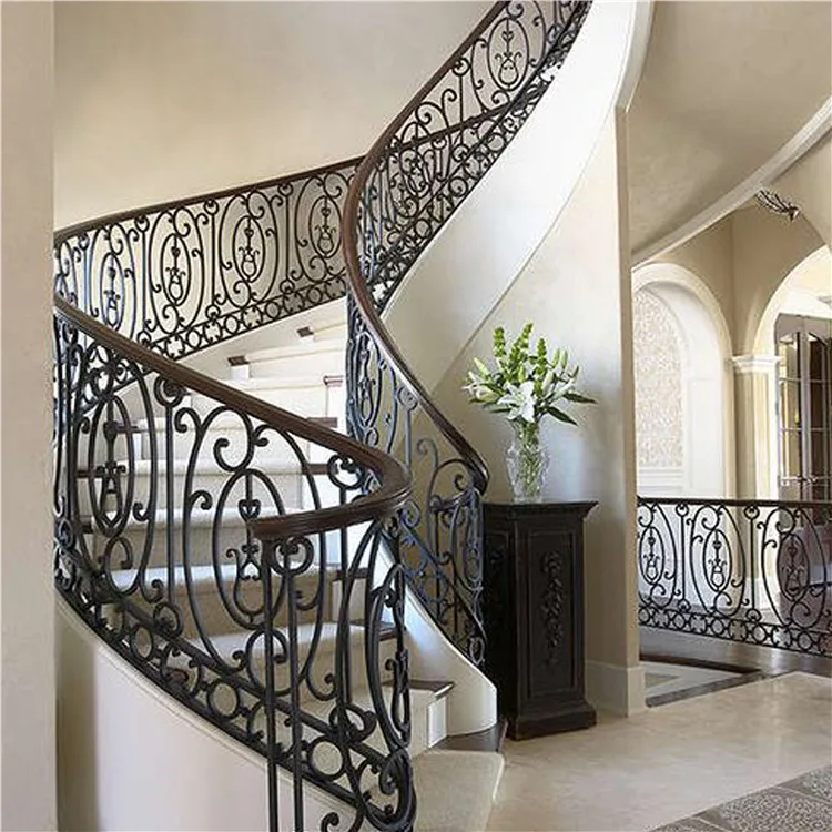 Verified factory simple design steel balcony railing / Stair railing / deck railing / handrails