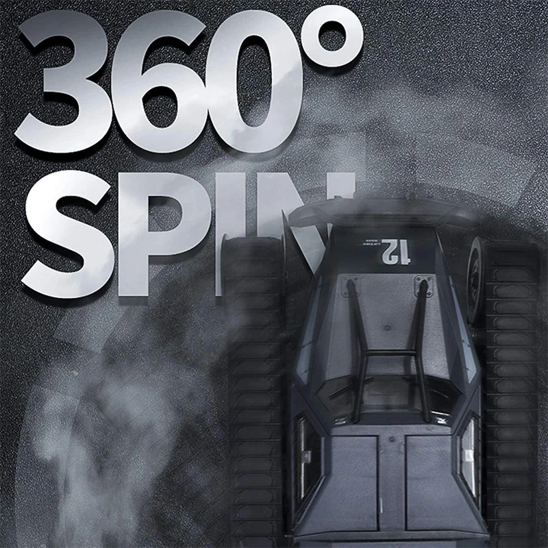 Remote Control Crawler High Speed Tank Off-Road 4WD RC Car 2.4 Ghz RC Army Truck 1/12 Drift Tank RC Tank for Kids Adults