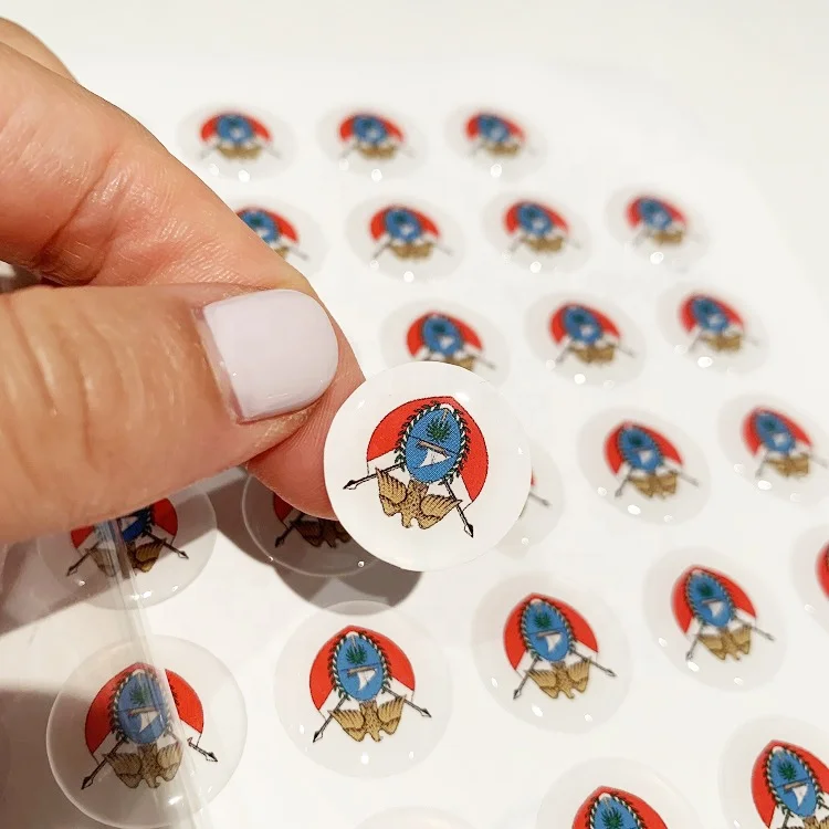 Custom High Quality Eco Friendly Resin Epoxy Stickers Manufacturers Clear Gel Logo Sticker