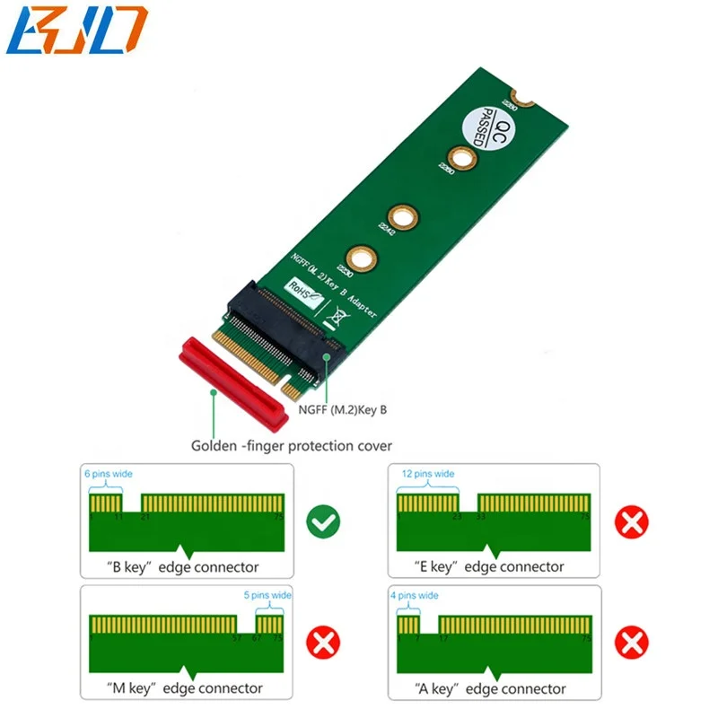 M.2 NGFF B Ключ SSD конвертер адаптер тесты защиты карты