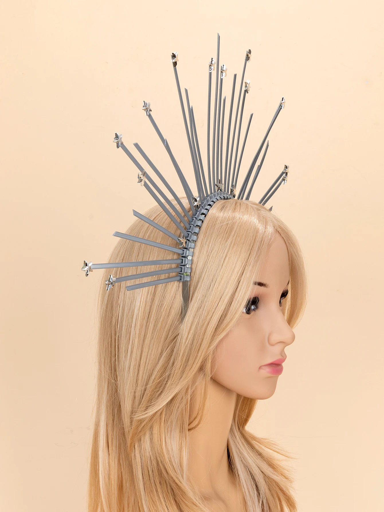 New Alloy Halloween Virgin Goddess Halo Crown Headband Witch Hair Accessories
