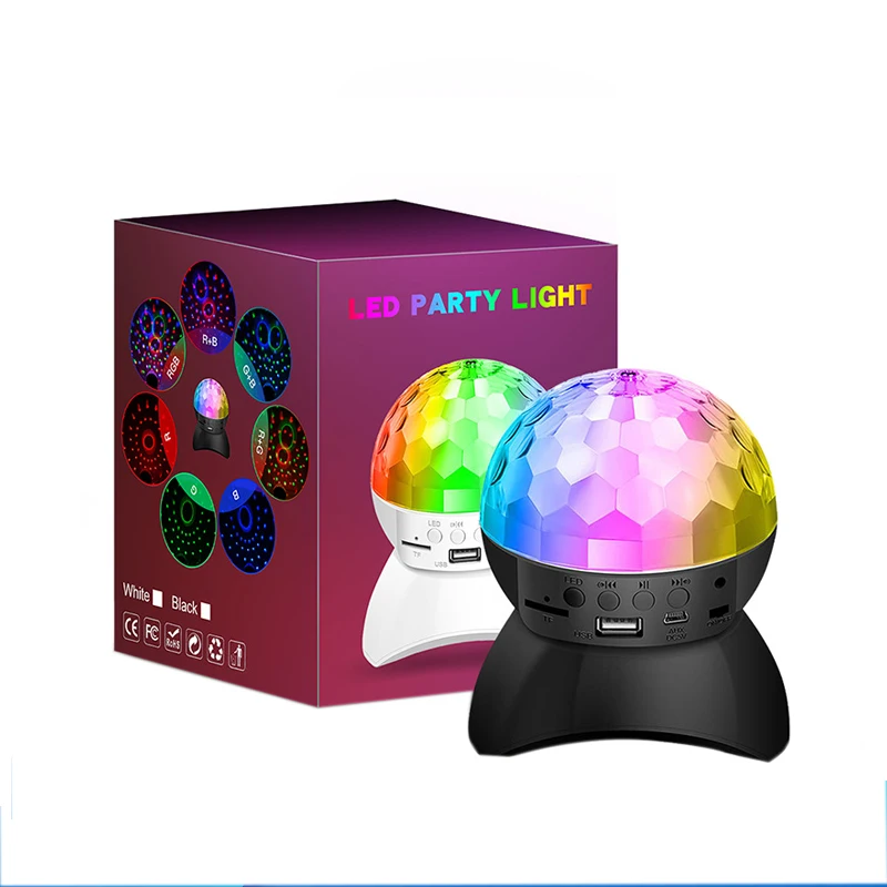 Rechargeable Party RGB Disco DJ Magic Ball Atmosphere Lamp Bluetooth Audio LED Stage Lights For Home