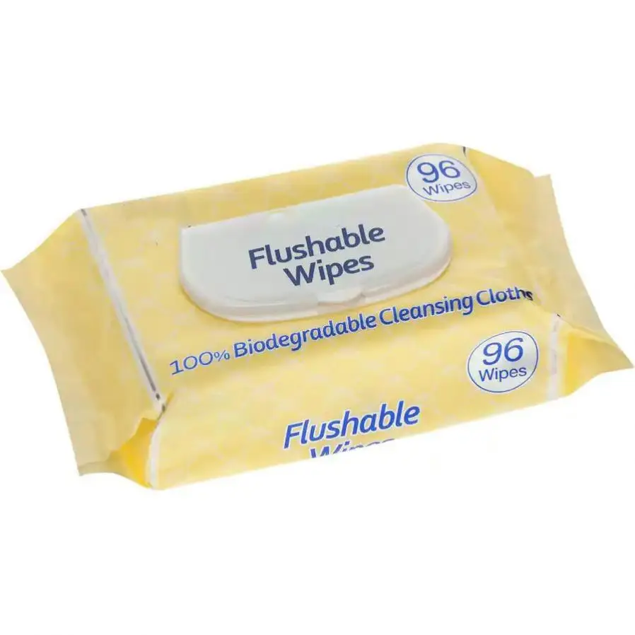 wholesale price custom your own colored biodegradable soft baby toilet wet paper wipe tissue flushable toilet wet wipes