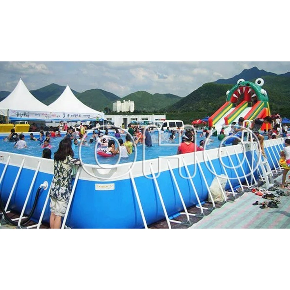 
 Стальная рама, съемный надувной бассейн над землей, бассейн для аквапарка  