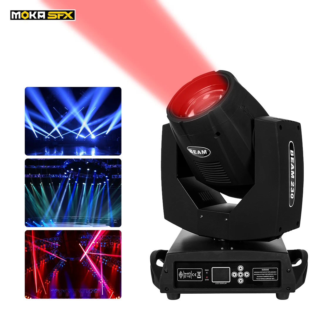 Moka DMX кинотеатр сценическое освещение движущаяся головка Dj огни 230W 7R луч движущийся головной свет