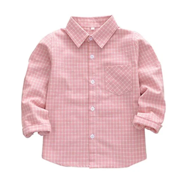 
New Fashion Long Sleeve Children Kids Clothes Plaid Tops Cotton Boy Shirt CASUAL Sexy Quantity Waterproof Coat Blouse SHIRTS Age 