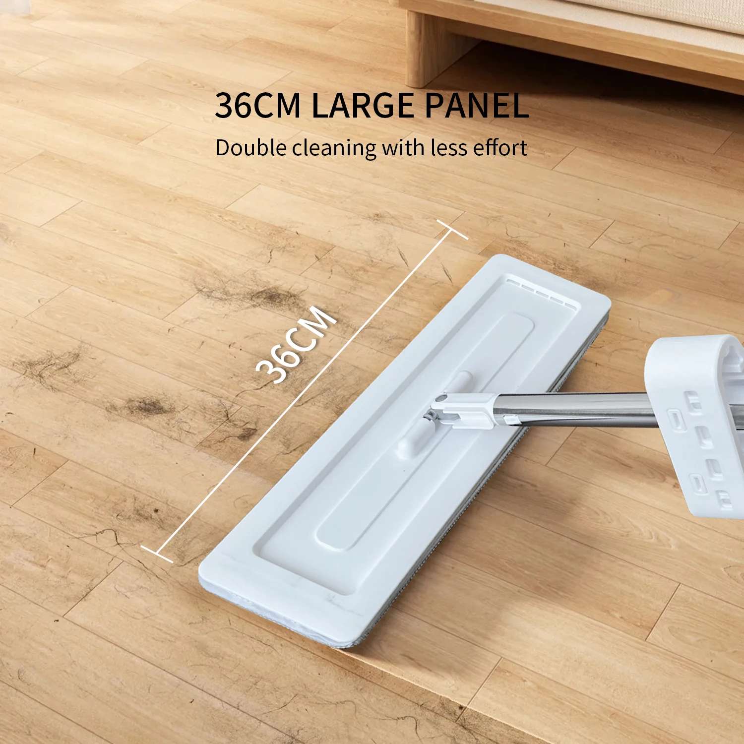 Flat Mop New Microfiber Wet and Dry 360 Flat Self Squeezed  Mop Home Floor Cleaning Two Mop Cloth Microfibre Fabric