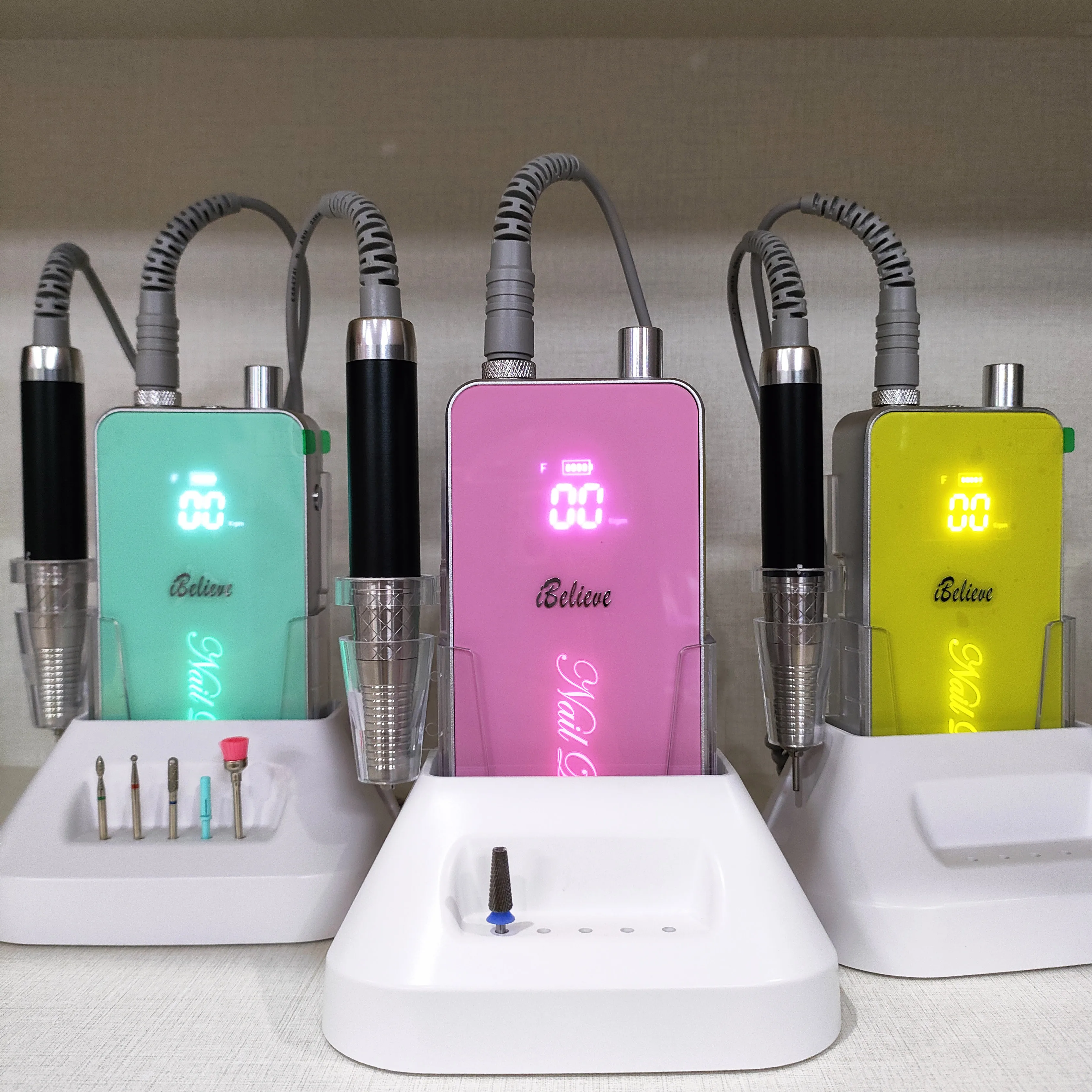 Portable Professional Electric Rechargeable Nail Drill Machine Manicure Tool 35000rpm Brushless Speed Supply Nail Art Beauty