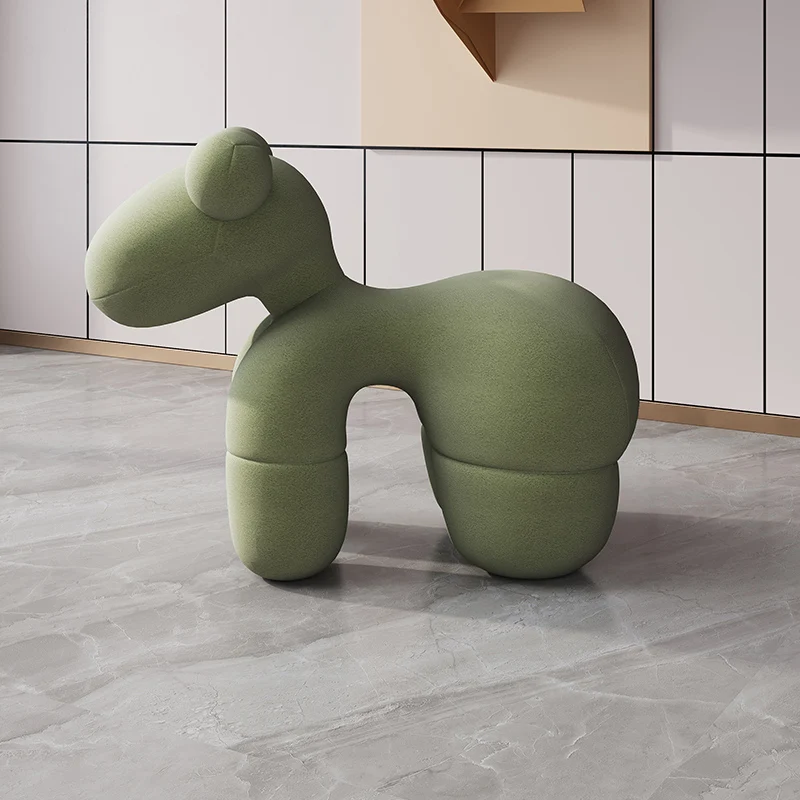 
Stylish Web Celebrity Novelty Lovely Leisure Kids Fiberglass Avocado Pink Pony Puppy Chair With Flannelette Cover 