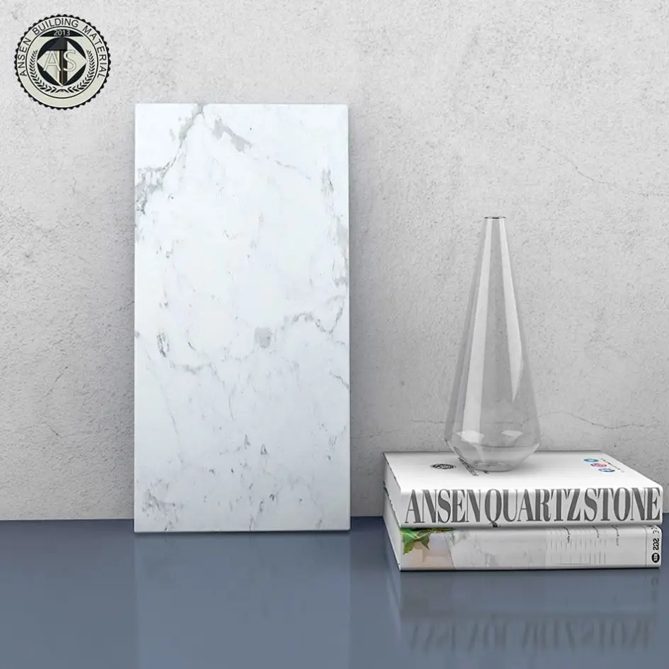 High Quality Pearl calacatta white quartz slab Postmodern calacatta flutter quartz factory